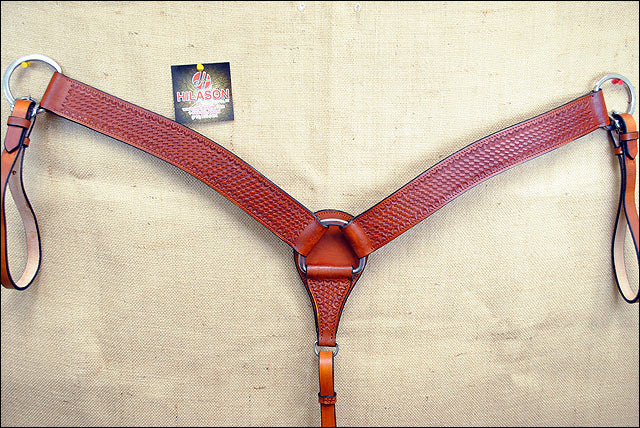 Hilason Western Horse Headstall Breast Collar American Leather Saddle Tan