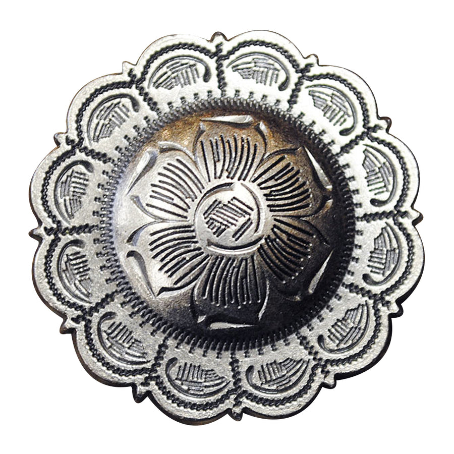 Set Of 4 Western Screw Back Concho Floral Carved Saddle Bling Cowgirl - Uhorse