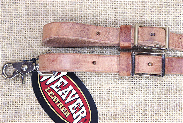 Black 8Ft Weaver Leather Barrel Pleasure Rein With Rubber Grip Horse Roping