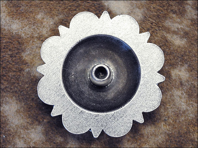 Western Screw Back Concho 1.5 In Fuchsia Orange Crystal Bling Saddle