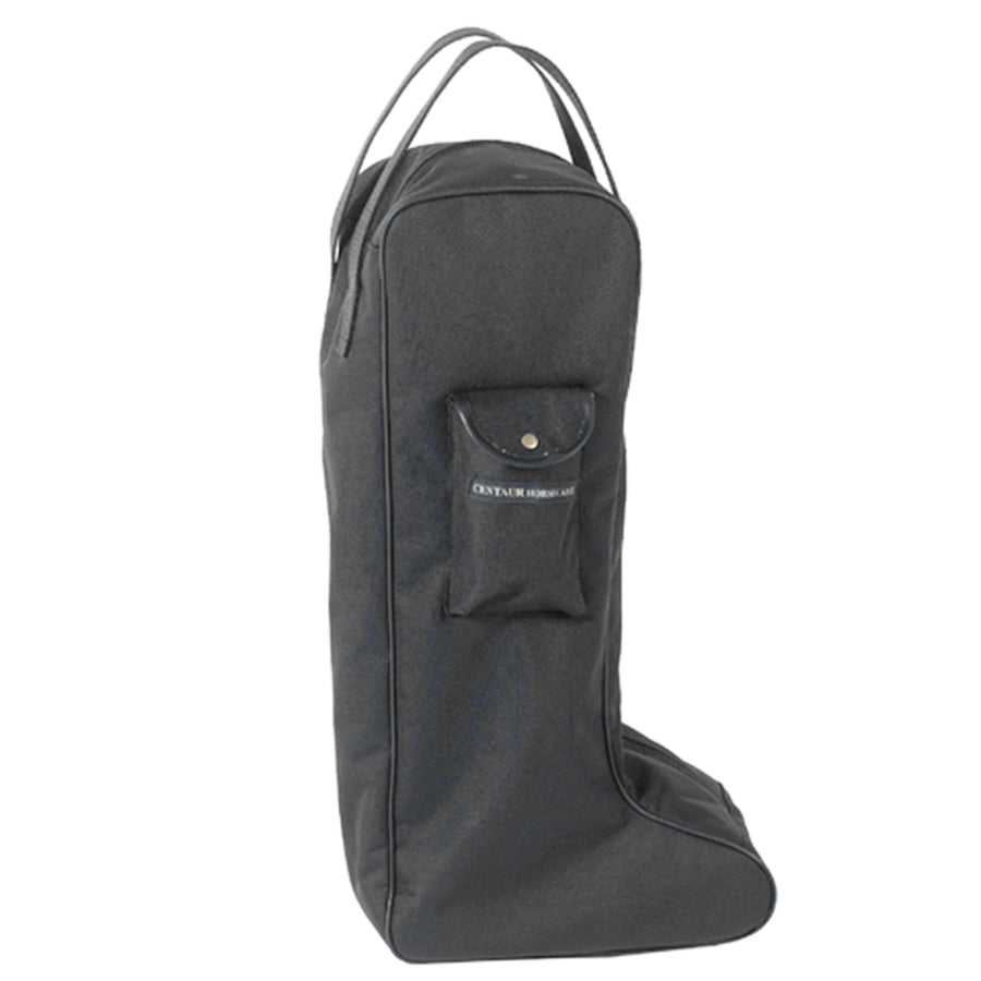 Gray canvas boot bag with front pocket - Uhorse