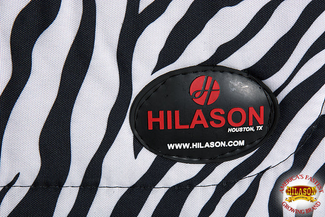 HILASON 28" X 26" Anti Slip Round Contoured Horse Saddle Pad Zebra