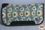 30" X 32" Hilason  Shock Absorbing Anti Slip Western Round Saddle Pad Peacock