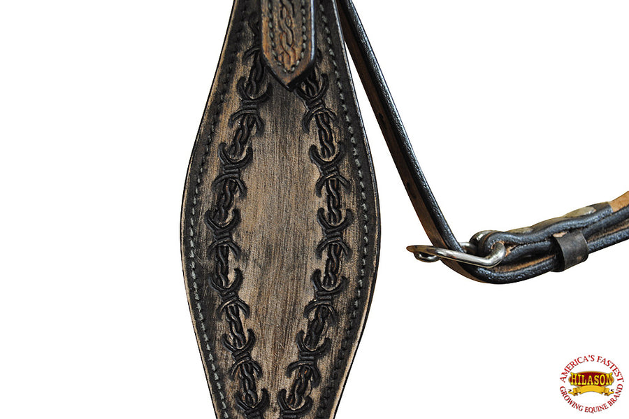 HILASON Western Horse Headstall Breast Collar Set Tack Genuine American Leather | For Horses Headstalls
