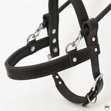 Guide Dog Harness Hilason Brown Padded Genuine Leather W/ Handle