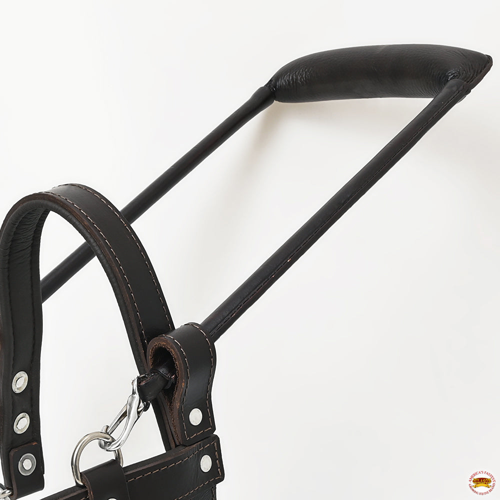 HILASON Guide Dog Harness Brown Padded Genuine Leather with Handle | Adjustable Straps for Training Breathable Therapy