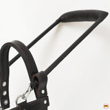 HILASON Guide Dog Harness Brown Padded Genuine Leather with Handle | Adjustable Straps for Training Breathable Therapy