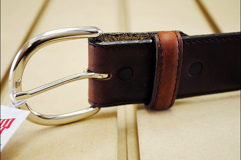 26 In Hilason Silver Creek Western Leather Mens Womens Belt Brown