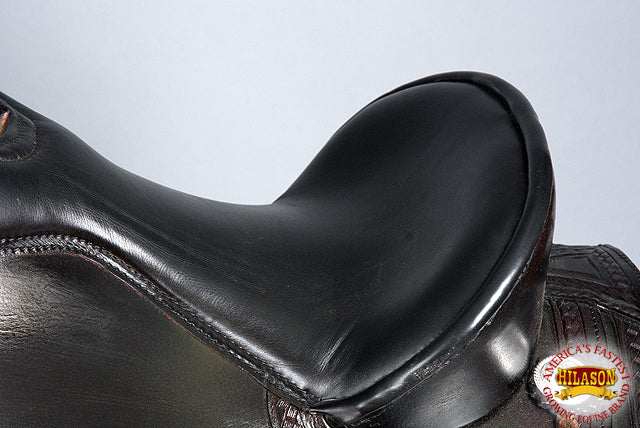 HILASON Western Horse Saddle American Leather Treeless Trail Pleasure | Barrel for Horses