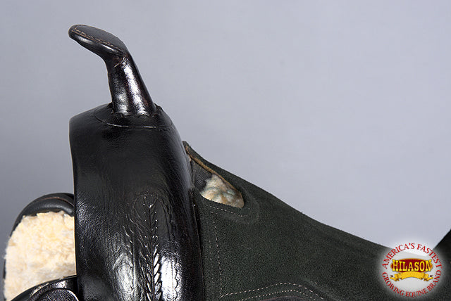 HILASON Western Horse Saddle American Leather Treeless Trail Pleasure | Barrel for Horses