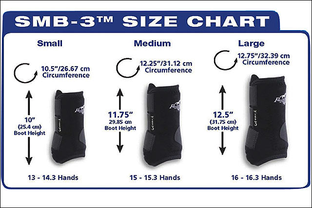 Black Small Professional Choice Smb-3 Sports Medicine Horse Boots Sold In Pair