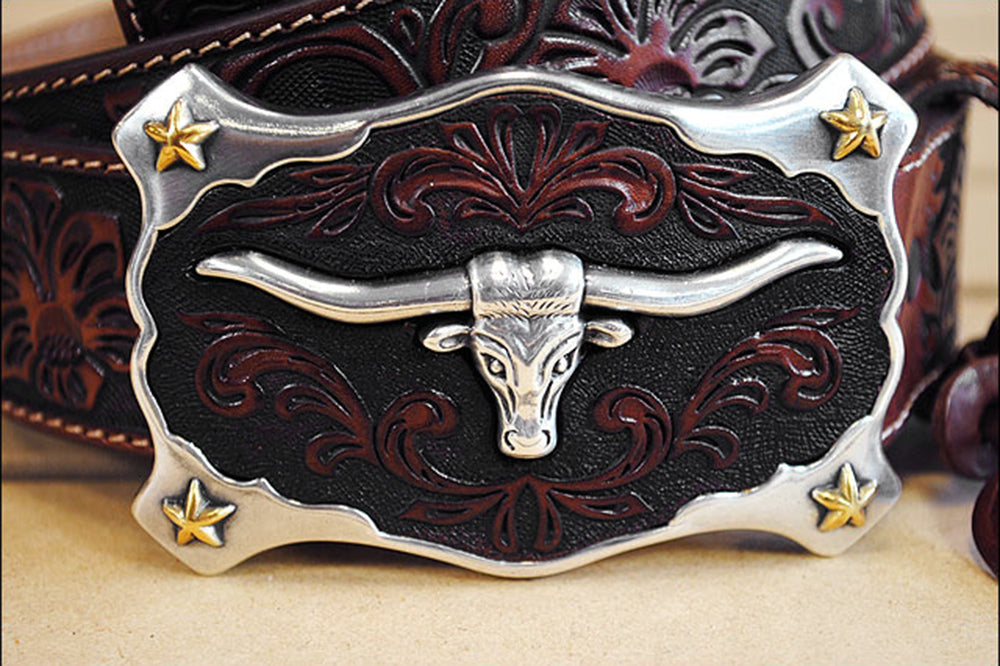 26 In Hilason Hand Tooled Western Leather Mens Womens Belt