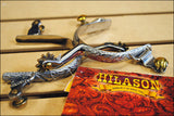 Hilason Stainless Steel Ladies Roping Spurs With 10 Points Solid Brass Rowel