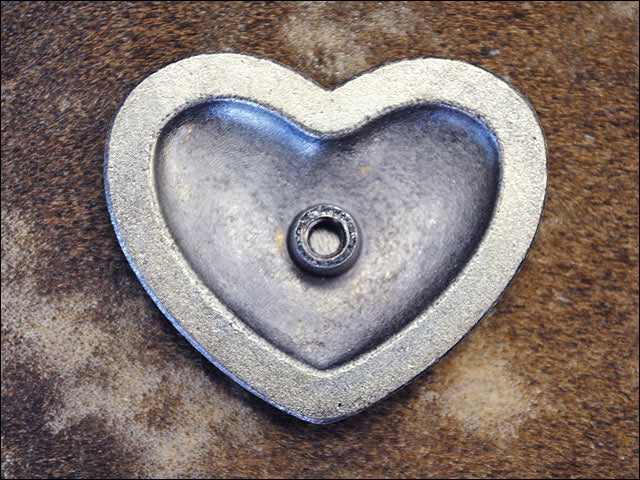 HILASON Western Screw Back Concho Heart Berry Antique Silver Saddle Bling Cowgirl | Belt Slotted Conchos