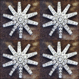 Western Screw Back Concho Clear Spur Bling Headstall Tack Cowgirl