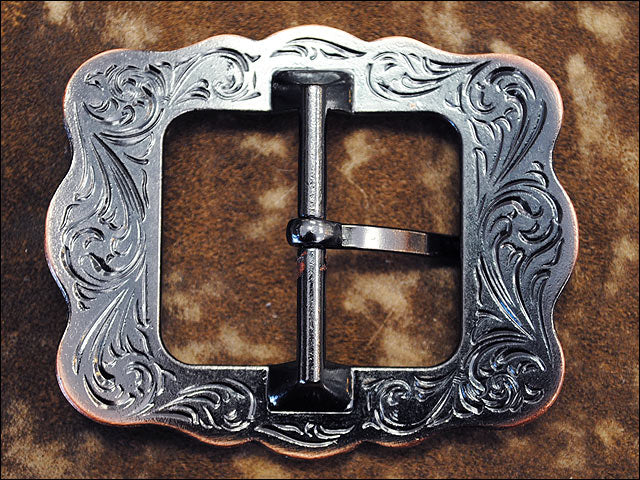 HILASON Western Screw Back Concho Copper Finished Belt Buckle With Rope Edge | Slotted Conchos