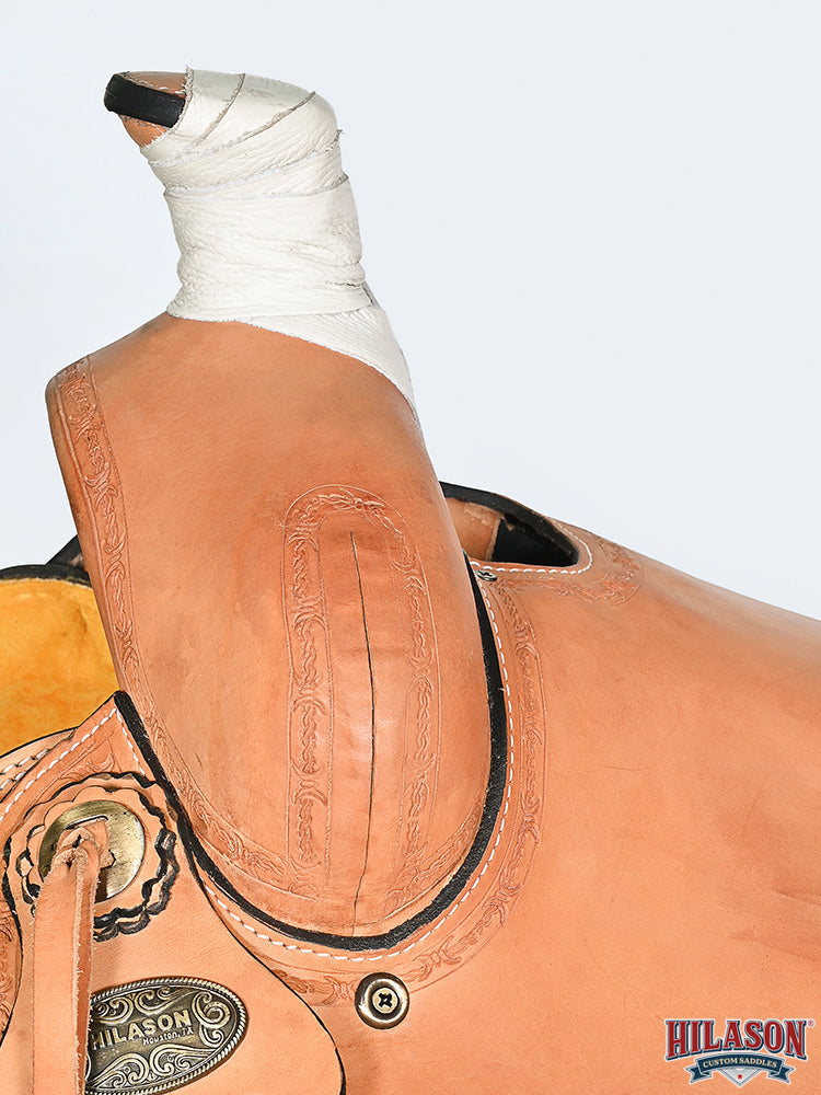 HILASON Western Horse Saddle American Leather Ranch Roping Trail Tan | Hand Tooled Wade & For Horses