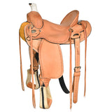 Western Horse Saddle American Leather Ranch Roping Trail Hilason Tan