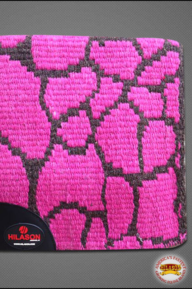 Hilason Horse Western Saddle Blanket New Zealand Wool Pink