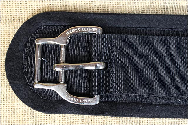 26 In. Weaver Black Felt Lined Straight Horse Cinch Roll Snug Buckle