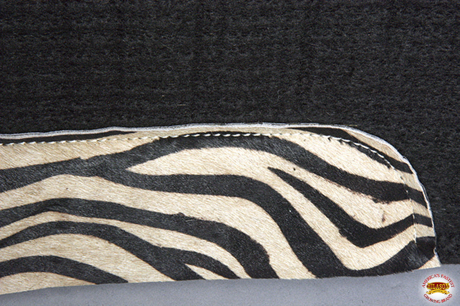 HILASON Western Wool Felt Horse Saddle Pad W/ Distressed Wear Leather | for Horses