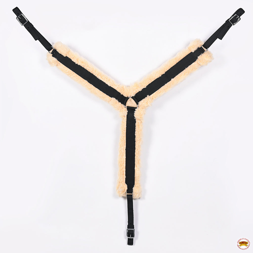 Hilason Western Horse Suede Leather Bareback Pad, Breast Collar & Girth