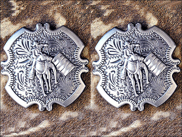 HILASON Western Screw Back Concho Nickel Finish Barrel Racer Saddle Cowgirl | Belt Slotted Conchos