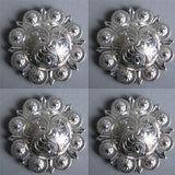 2 In. Western Nickle Plated Berry Conchos Hilason