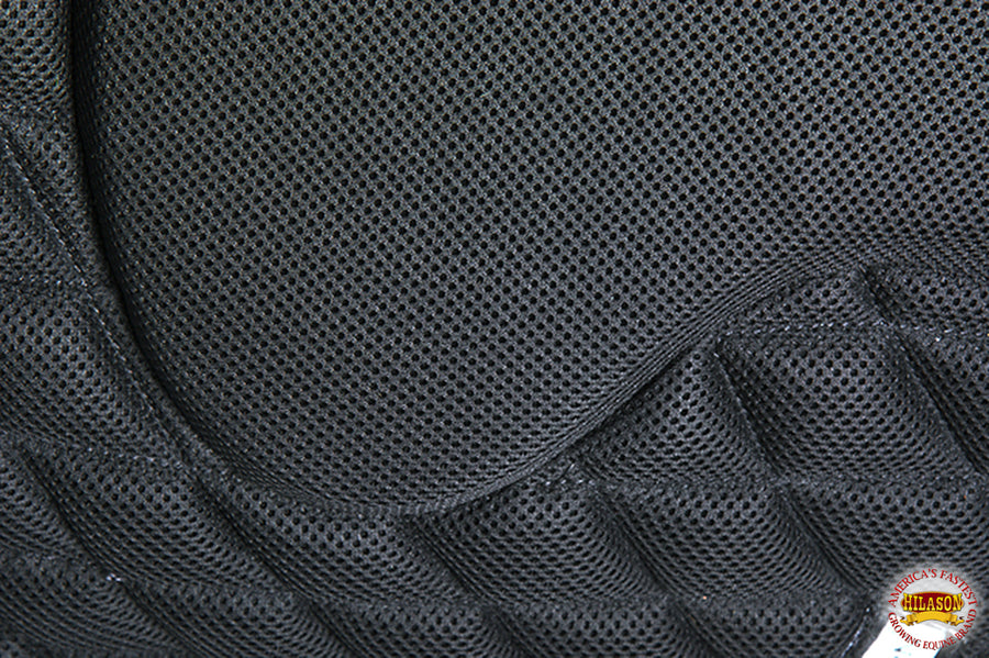 Hilason Memory Foam Saddle Pad Black – Breathable Quilted Non-Slip Horse Saddle