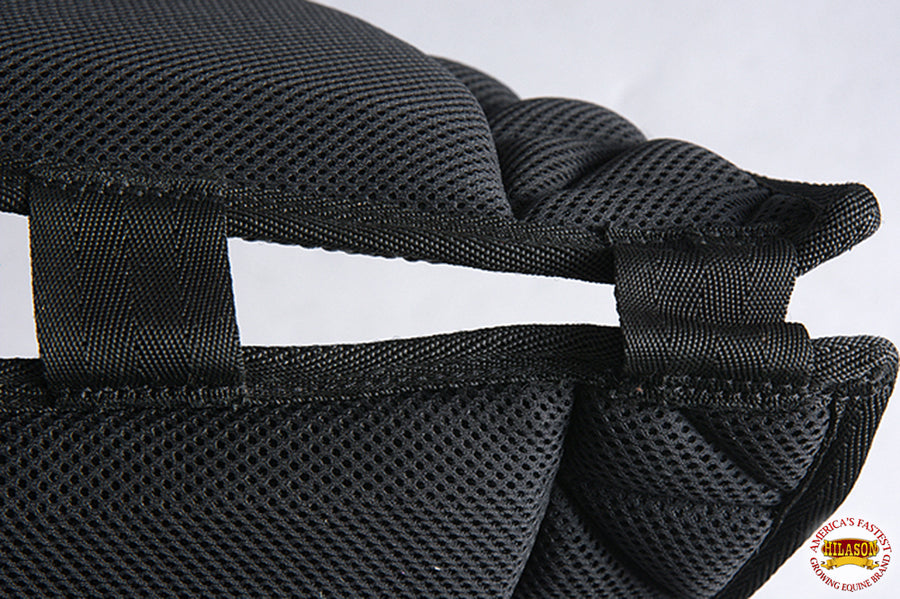 Hilason Memory Foam Saddle Pad Black – Breathable Quilted Non-Slip Horse Saddle