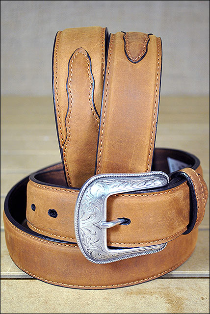 3D Brown Men'S Basic Leather Belt Removable Buckle