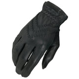 10 Size Heritage Traditional Show Horse Stretchable Riding Gloves Black
