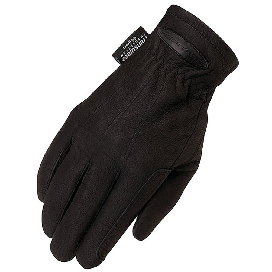 10 Size Black Heritage Cold Weather Riding Leather Gloves H. by Hilason – Cowboy and equestrian accessories