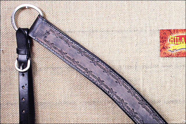 HILASON Western Horse Headstall Breast Collar Set Genuine American Leather Barb Wire Rough Out Black | For Horses