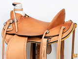 Western Horse Wade Saddle American Leather Ranch Roping Tan Kote