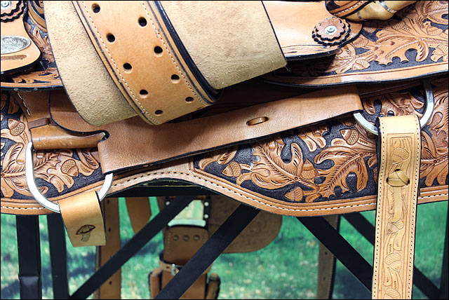 HILASON Western Horse Saddle American Leather Cowboy Trail Ranch Roping | Hand Tooled Wade & For Horses