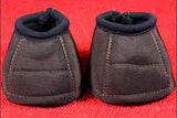 Small Classic Equine Dyno Horse No Turn Bell Boots Pair Chocolate