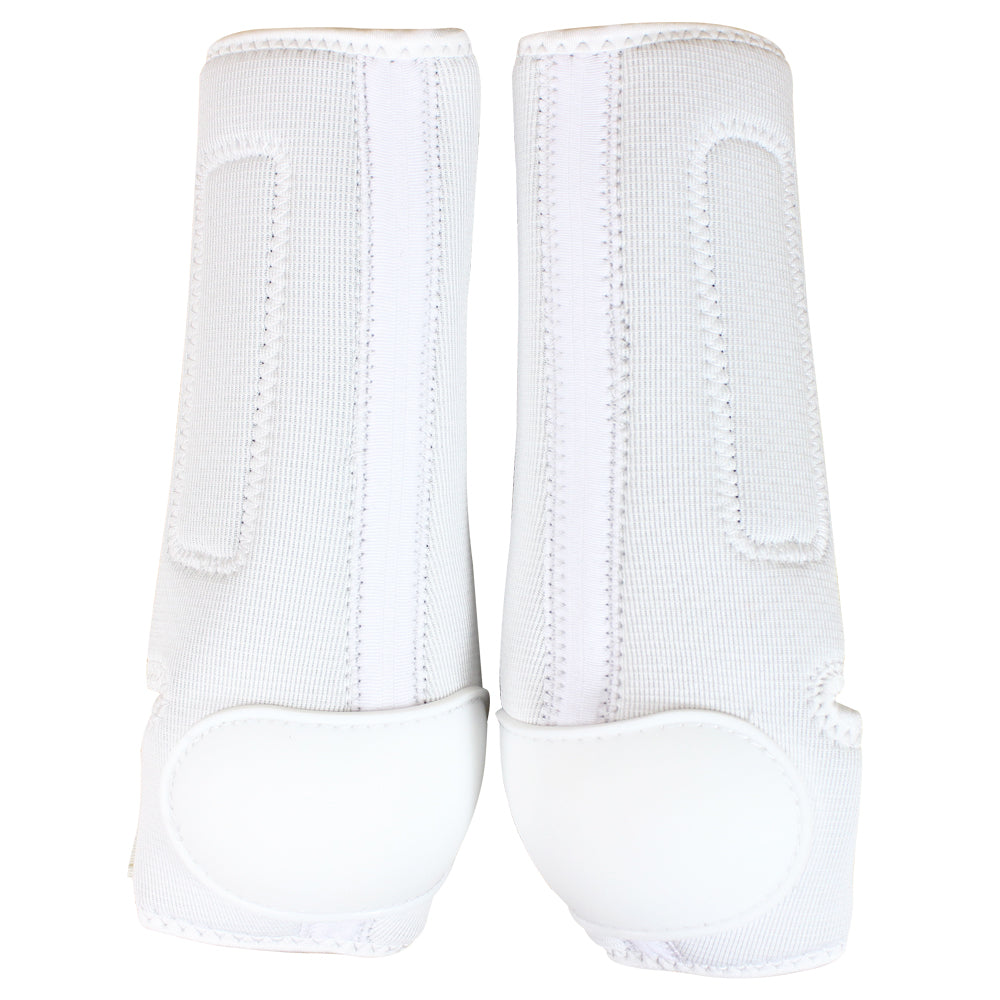 Medium White Classic Equine Western Horse Tack Pro Tech Hind Boots
