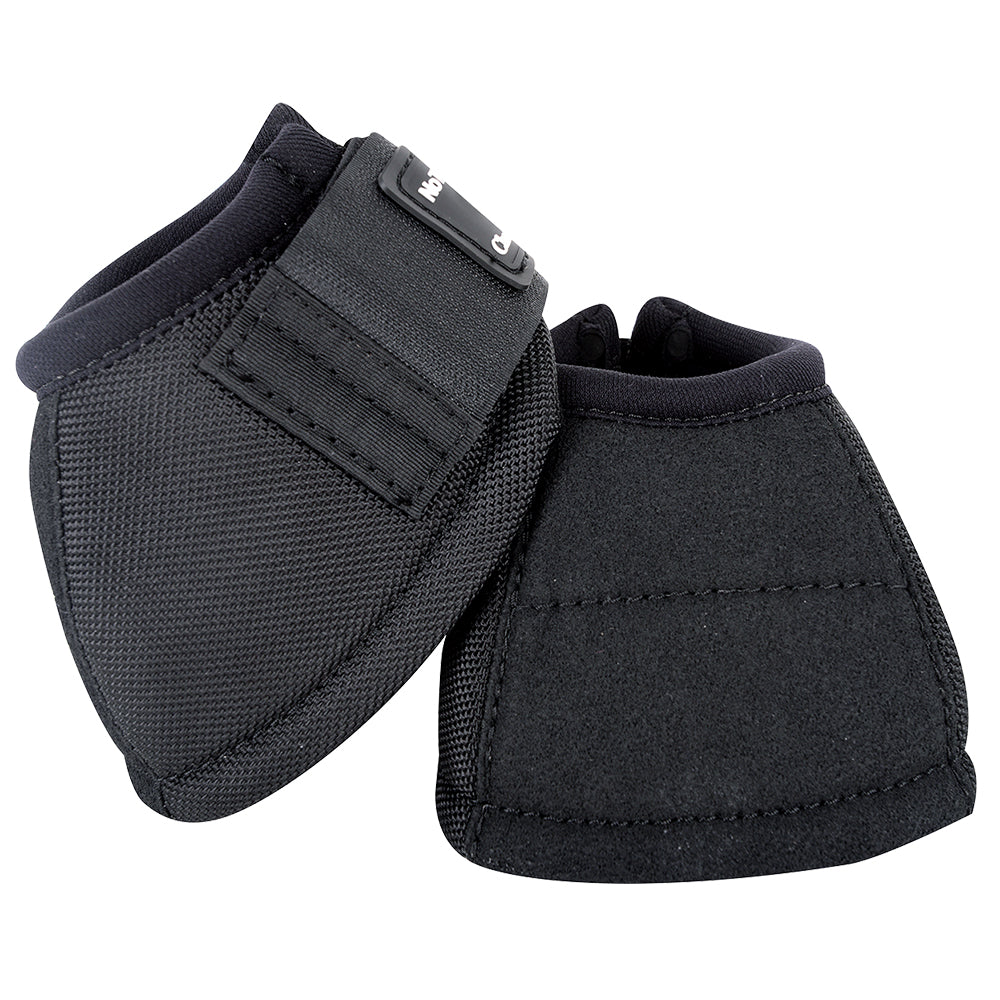 Small CLASSIC EQUINE Western Horse Training Protective Bell Boots Shock Absorbing Black legs