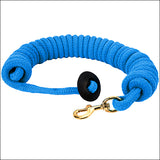 Blue 3/4X25Ft Weaver Cotton Round Horse Lunge Line W/ Rubber Stopper Brass Snap