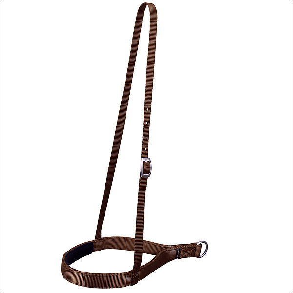 Brown Weaver Western Tack Nylon Horse Noseband Nickel Plated Hardware