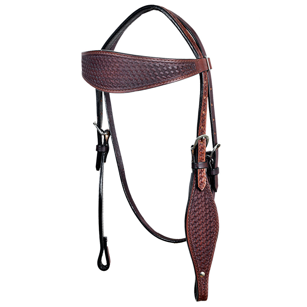 HILASON Western Horse Headstall Breast Collar Set Tack Genuine American Leather
