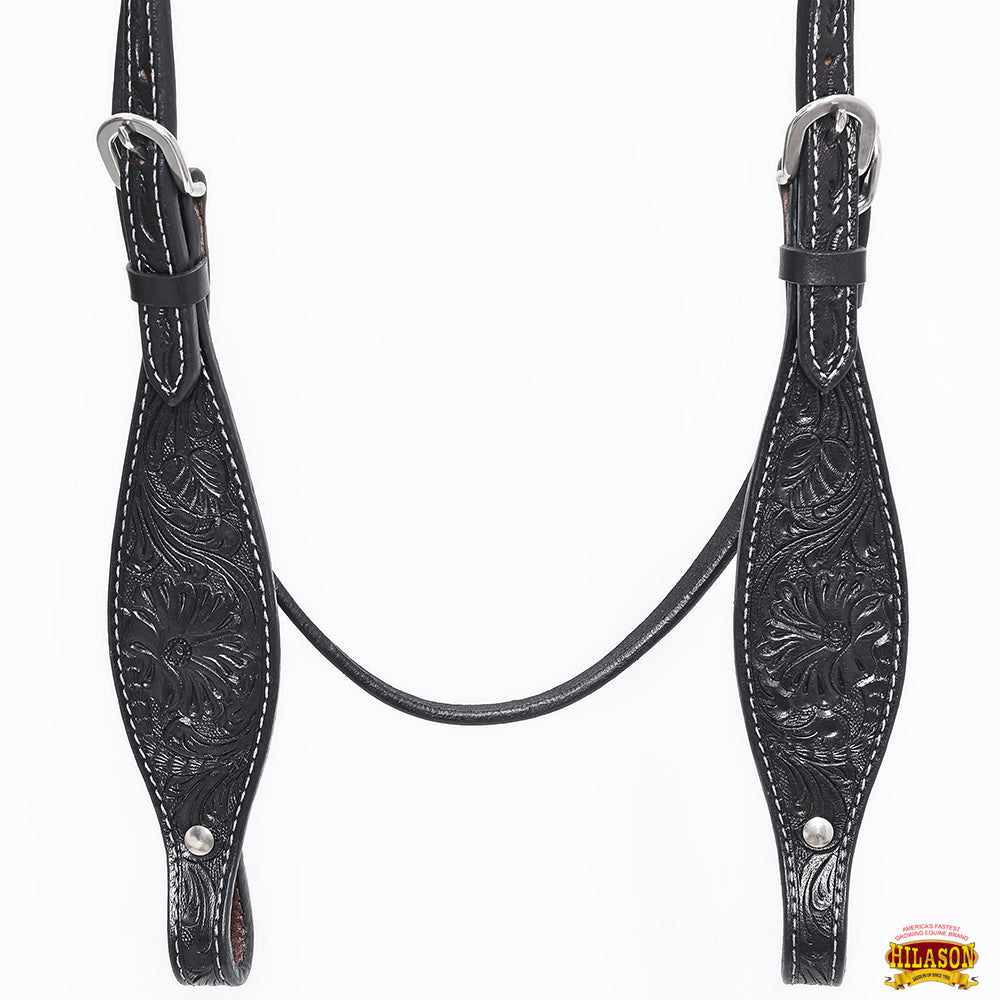 HILASON Western Horse Headstall Breast Collar Set Tack Genuine American Leather