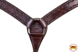 HILASON Western Horse Headstall Breast Collar Set Genuine American Leather Barb Wire Dark Brown | Headstall For Horses Western | Headstall | Horse Headstall | Headstall For Horses | Headstall Set