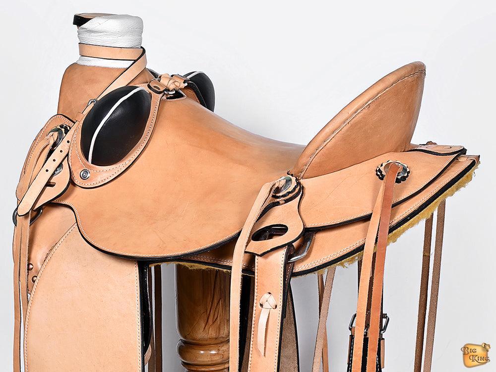 Western Horse Wade Saddle American Leather Ranch Roping Tan