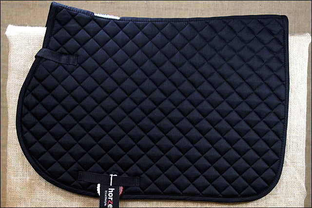 Pony Horze Chooze Allround Horse Cotton English Saddle Foam Polyfill Pad Black