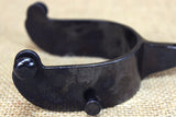 Hilason Black Steel Men Rodeo Spurs 15 Degree Offset
