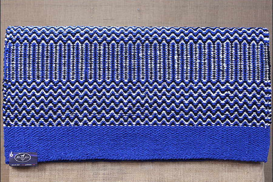 Royal Black Professional Choice Double Weave Navajo Wool Horse Saddle Blanket