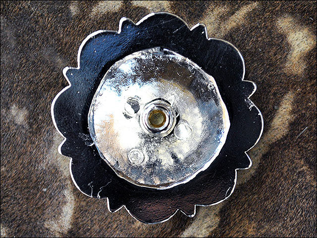 HILASON Western Screw Back Concho Black Brown Crystal Saddle and Color | Belt Slotted Conchos
