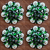 Hilason Green Crystal 1-1/4In Berry Concho Rhinestone Tack Saddle Cowgirl